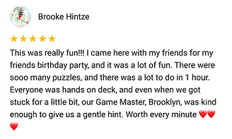 High rated birthday party at Escapes in Time Escape Room Utah