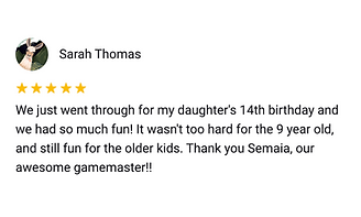 High rated birthday party at Escapes in Time Escape Room Utah